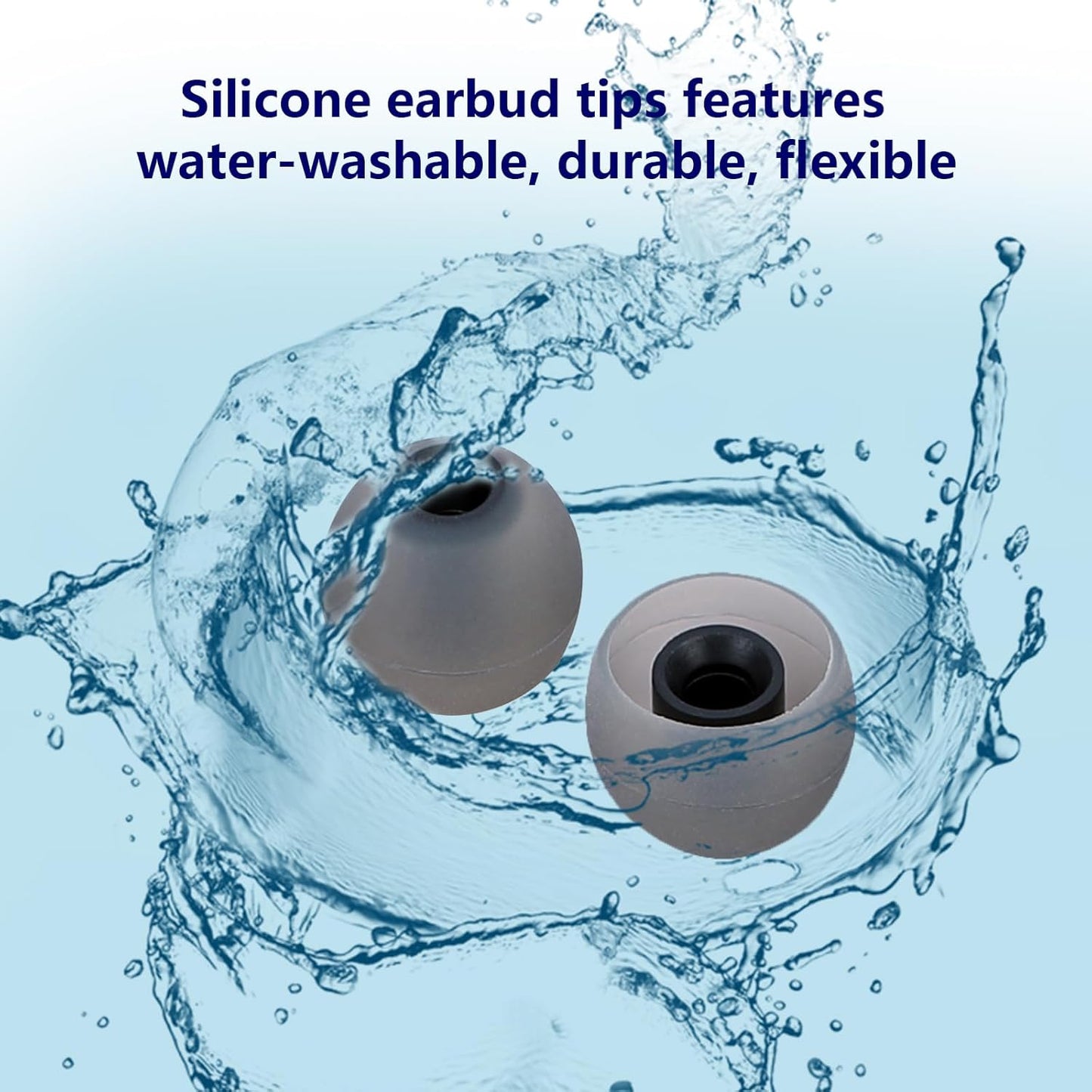 Earbud Replacement Tips Silicone Earbud Covers Fit for in-Ear Headphones (Inner Hole 3.8mm -5.1mm) 9 Pairs S/M/L