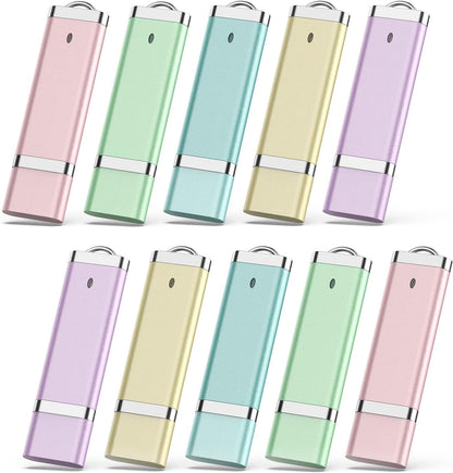 KEXIN 10 Pack 8GB Flash Drive USB Drive Thumb Drive 8 GB USB Flash Drive Jump Drive 8G Flash Drives Photo Memory Stick Pen Drive Zip Drive Coloful