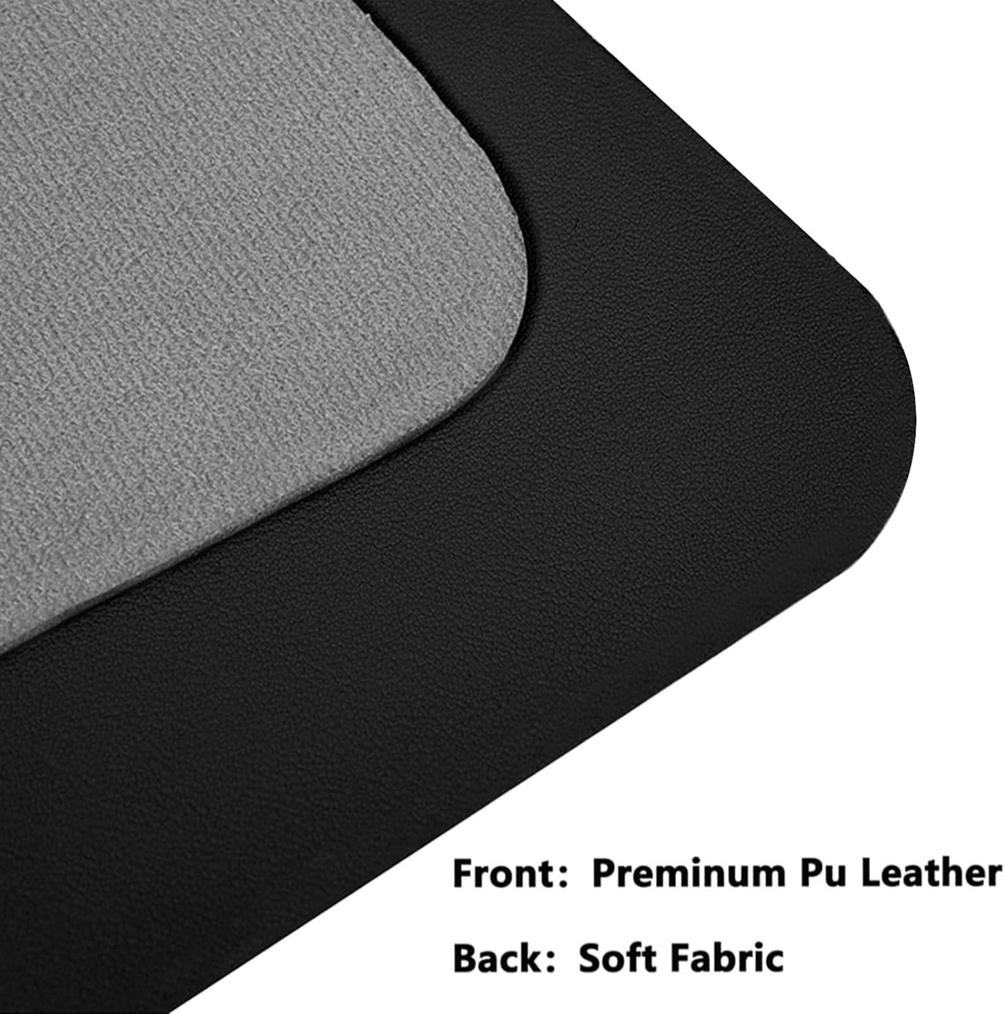 PU Leather Desk Pad Protector Gaming Mouse Pad Non Slip Desk Mat for Keyboard and Mouse Waterproof Desk Writing Pad for Office and Home Desk Accessories(Black, 31.5 * 15.7)