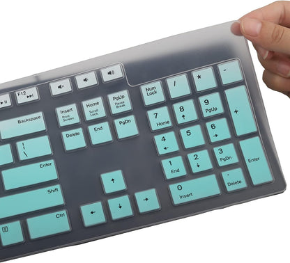 Keyboard Cover Skin for Dell KM636 KB216 KB216t KB216d KB216p Wired & Wireless Keyboard, Dell Optiplex 5250 3050 3240 5460 7450 7050, Dell Inspiron Desktop 24" 27" 5400 5490 7700 7790 3475 3670 3477