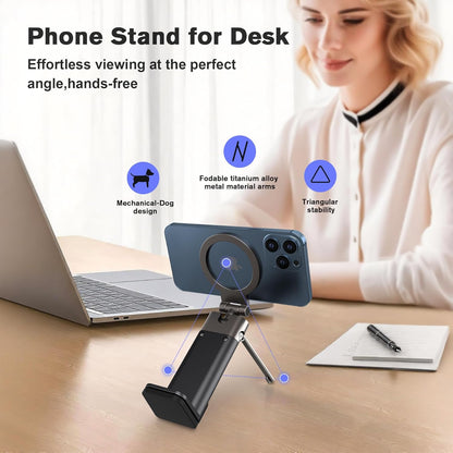 Metal Airplane Travel Essentials Phone Holder Mount for MagSafe N55×40 Magnetic Phone Stand for Desk,Europe Vacation Essentials Universal 360° Swivel Travel Gadgets Cruise Must Haves