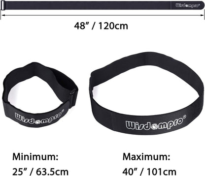 Extra Large 4 Pack 2 x 48 Inches Hook and Loop Strap, Reusable Fastening Cable Tie Down Straps by Wisdompro - Reusable, Durable Functional Cinch Cable Straps for Your Home, Office, Workspace