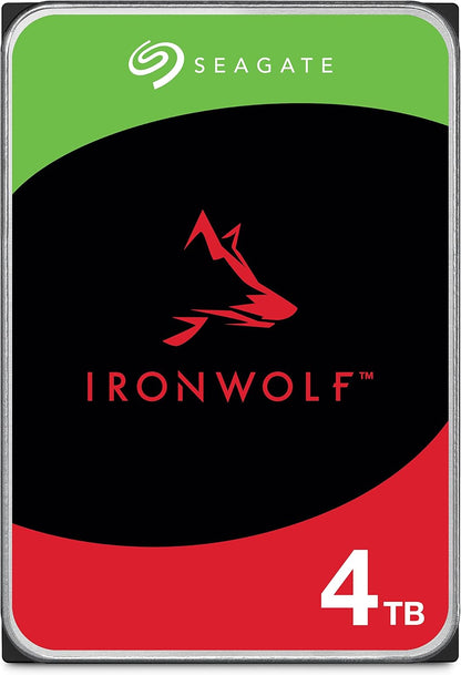 Seagate IronWolf 4TB NAS Internal Hard Drive CMR 3.5 Inch SATA 6Gb/s 5400 RPM 64MB Cache for RAID Network Attached Storage Rescue Services (ST4000VNZ06/006)