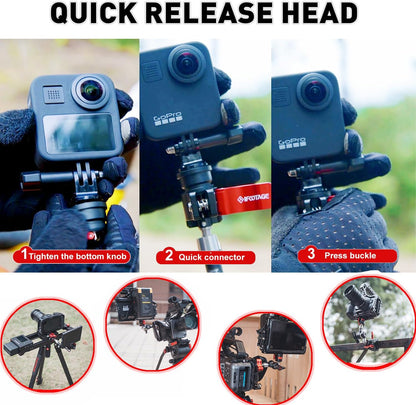 IFOOTAGE Magic Arm Clamp MA3-4, 7 Inches Adjustable Friction Power Articulating Magic Arm with 1/4" and 3/8" Thread Screw for DSLR Camera Rig/LCD Monitor/LED Lights