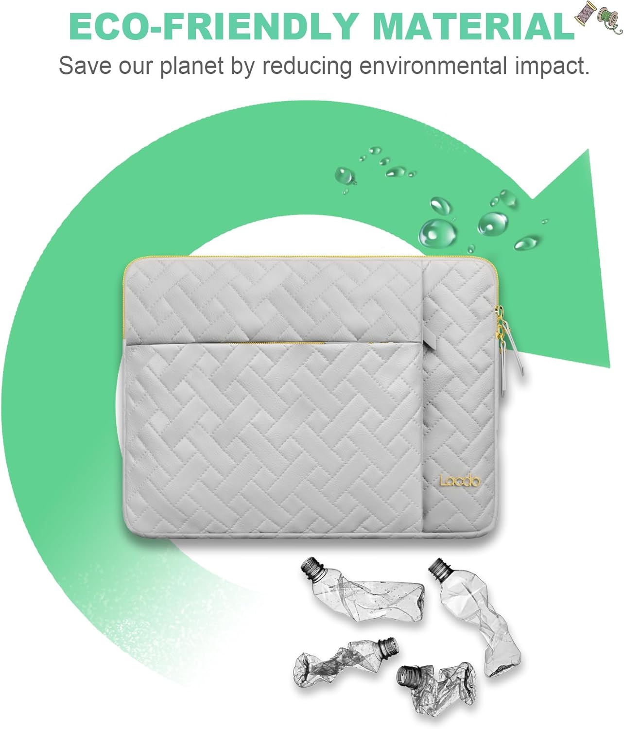 Lacdo Laptop Sleeve Case for 14 inch New MacBook Pro M4/M3/M2/M1 Chips Pro Max A3112 A3401 A3185 A2918 A2992 A2779 A2442 2024-2021, 13.8 inch Surface Laptop 7th Copilot+PC Computer Bag, Space Gray