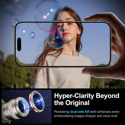 X-it 2 Pack Camera Lens Protector, Shatterproof Protection Anti-Scratch Ultra HD Camera Protector, Anti-Glare 9H Tempered Glass Lens Protector for iPhone 16 Pro Max/16 Pro, Case Friendly, Titanium Red