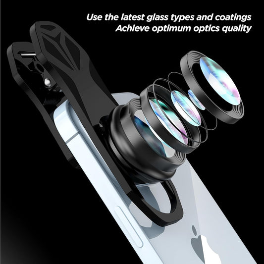 210° Fisheye Lens, Professional Cell Phone Lens for iPhone,Samsung,Pixel,BlackBerry,Ipad,Notebook,Etc,Fish Eye Lens