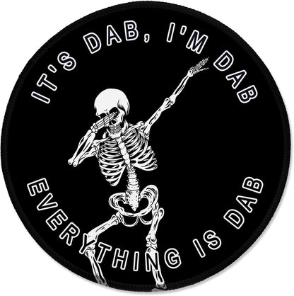 ITNRSIIET Round Mouse Pad with Stitched Edge Premium-Textured Waterproof Non-Slip Rubber Base Desktop Protection Mat Diameter 8.7 inches, Dab