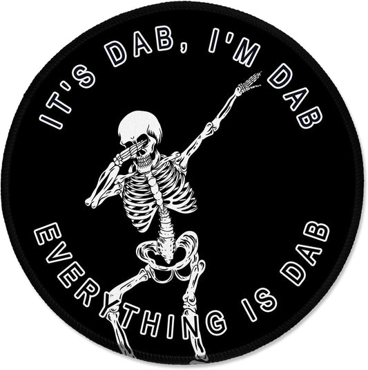 ITNRSIIET Round Mouse Pad with Stitched Edge Premium-Textured Waterproof Non-Slip Rubber Base Desktop Protection Mat Diameter 8.7 inches, Dab