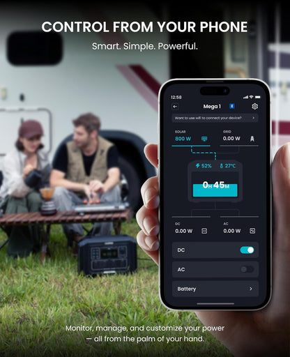 OUPES 2000W Mega 1 Solar Generator Kit with 480W Panel Included (2×240W), 1024Wh LiFePO4 Battery Power Station with UPS & APP, for Home Backup, Blackout, 24/7 Off-Grid Power, Camping, RVs