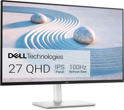Dell S2725DS Monitor - 27 Inch, QHD (2560x1440) Display, 100Hz refresh rate, 1500:1 contrast ratio, TÜV Rheinland Eye comfort 4 Star, Integrated 2x5W speaker, Height/Tilt/Swivel/Pivot- Ash White color