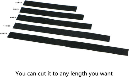 Reusable Fastening Tape Cable Ties 3/4 Inch Double Side Hook Roll (10 Yard, Black)