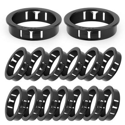 15PCS 1-3/4" Black Cable Snap Bushing Grommet, Snap in Cord Bushing Protect Cables