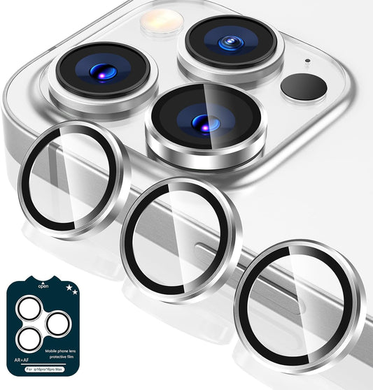 Tensea Camera Lens Protector Compatible for iPhone 16 Pro Max/16 Pro/14 Pro Max/14 Pro, Metal Aluminum Alloy Tempered Glass Cover Camera Screen Protector Accessories, Case Friendly