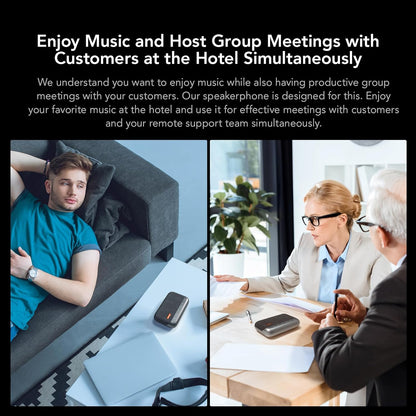 NUROUM A05B Bluetooth Conference Speaker and Microphone, Portable Wireless Speakerphone with Noise Canceling Mic, 16ft Voice Picked Up Computer Speaker for Desktop PC/Laptop/Office/Business Trips