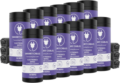 Screen Cleaner Wipes: Electronic Wipes for Screens - Computer Screen Wipes for Lens, Phone, TV Screen and Monitor Cleaning - Tech Wipes & Microfiber Cloth (Canister, 600 Count)