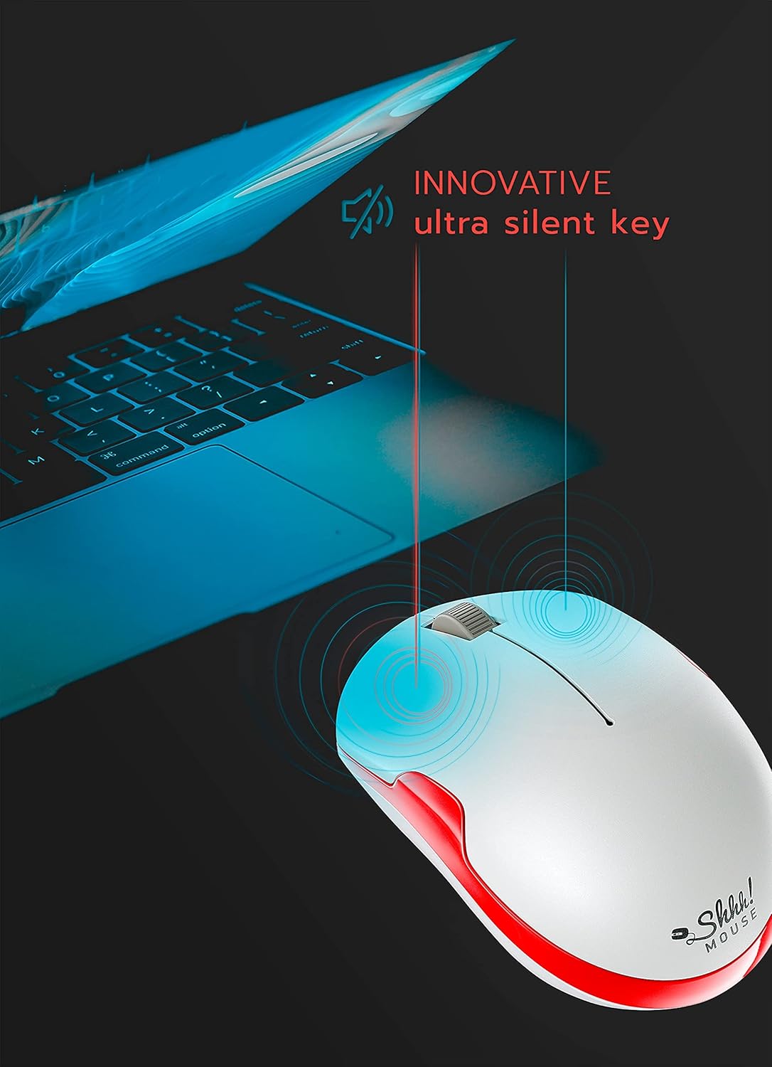 – Wireless Silent Optical Mouse with USB Receiver and Batteries – Cordless, Portable, Quiet Click Mouse for PC, Laptop, Chromebook, Computer