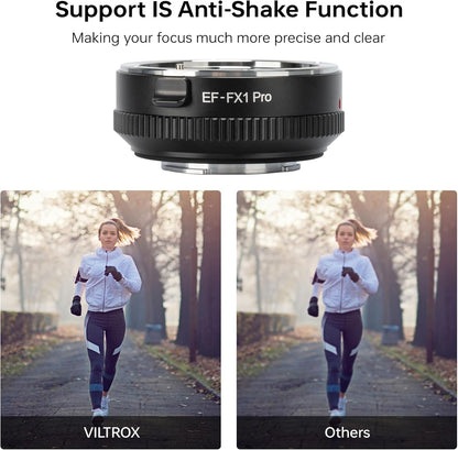VILTROX EF-FX1 PRO Auto Focus Lens Mount Adapter Converter with Aperture Control Compatible with Canon EF/EF-S Lens to Fuji X-Mount Mirrorless Camera X-H1 X-PRO2 X-T2 X-T3 X-T1 X-T20 X-T10 X-E2 X-E1