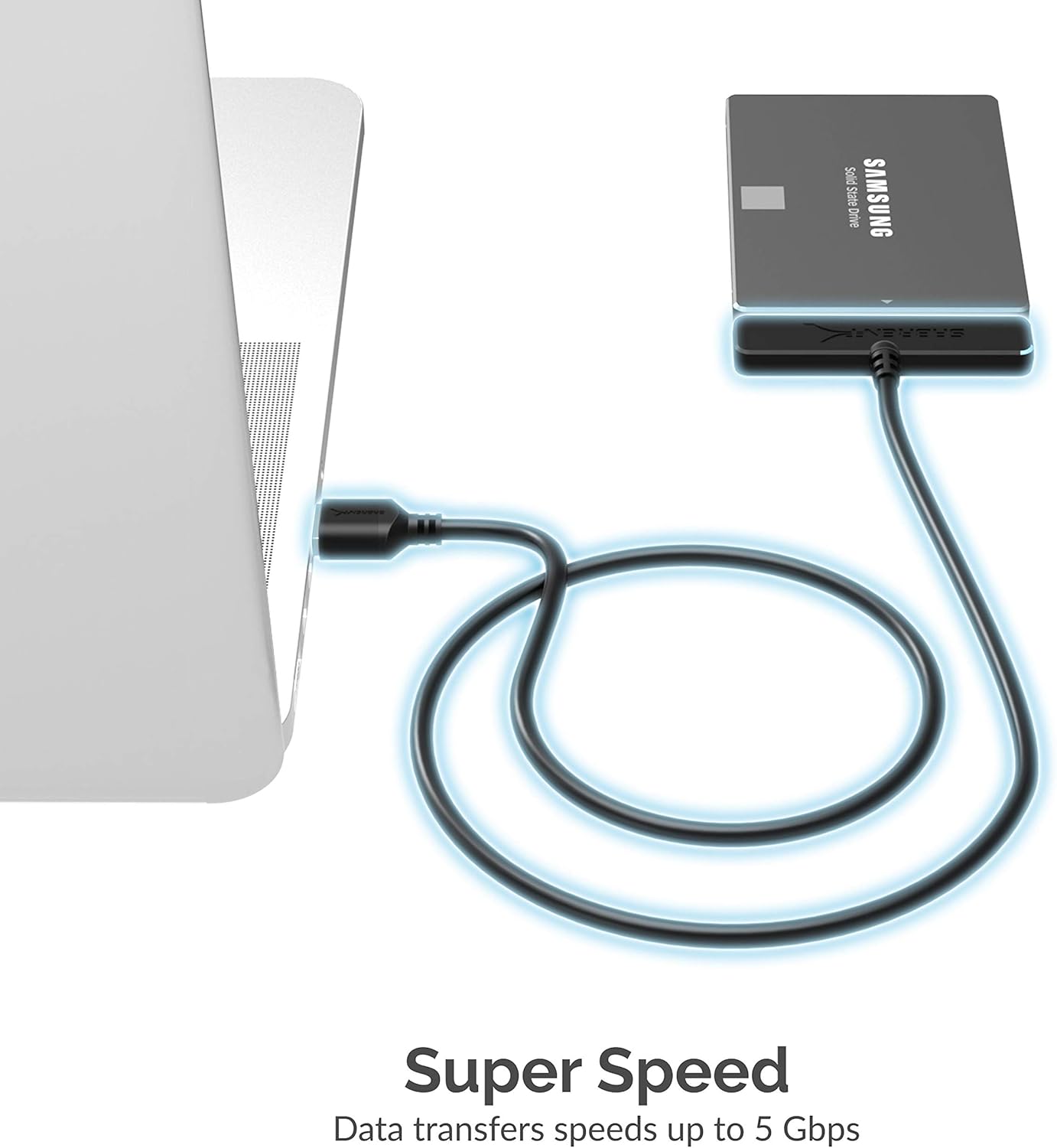 SABRENT SATA to USB Cable - USB 3.0 to 2.5” SATA I/II/III Hard Drive Adapter - External Converter for SSD/HDD Data Transfer (EC-SSHD)