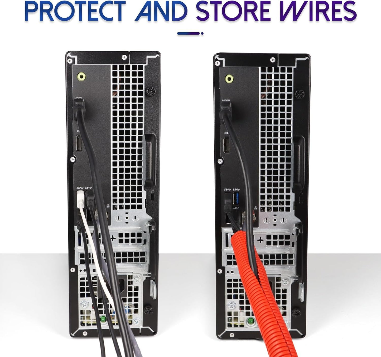 Split Wire Loom Tubing, 10,25ft Cord Protectors from Pets No Chew, Flexible Wire Covers Cord Protectors, Protective Split Cable Sleeve for Automotive Home Industrial Wires(Red, 0.73inch-25ft)