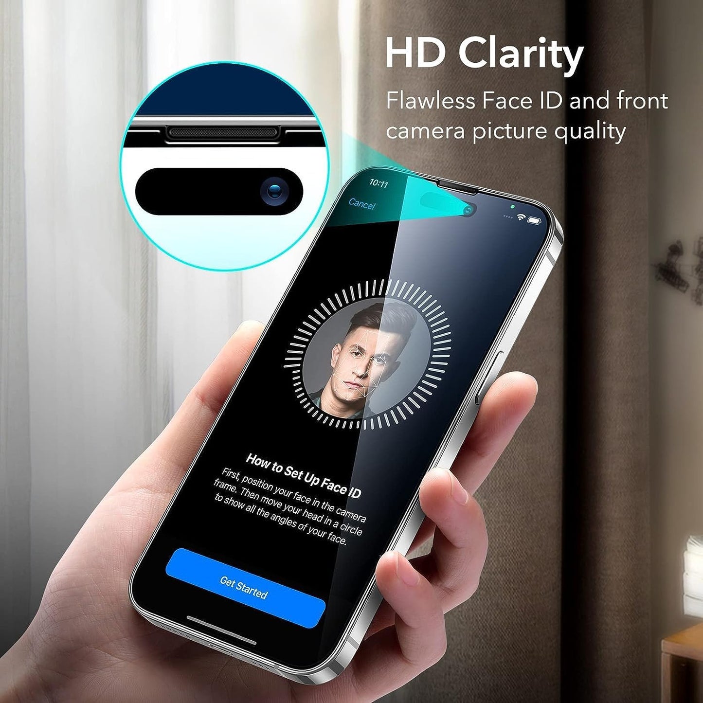 ESR 3 Pack for iPhone 14 Pro Max Screen Protector, [9H Hardness] [Military Grade Shatterproof] Tempered Glass Film with Easy Installation Tool, HD Clear, Scratch Resistant