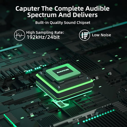 SUDOTACK USB Condenser Podcast Microphone for PC: Studio Microphone Kit with 192KHz/24bit Professional Sound Chipset Cardioid for Recording, Streaming, Gaming, Voice-Over, YouTube, Skype, Twitch