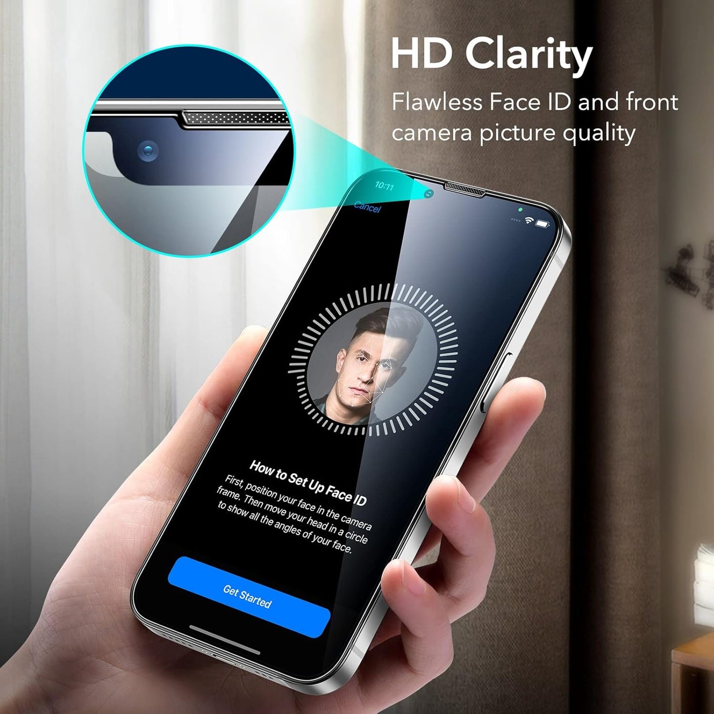 ESR 3 Pack for iPhone 13 Pro Max/iPhone 14 Plus Screen Protector, [9H Hardness] [Military Grade Shatterproof] Tempered Glass Film with Easy Installation Tool, HD Clear, Scratch Resistant