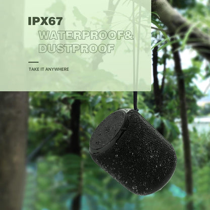 NOTABRICK Bluetooth Speaker, 15W Portable Speakers Bluetooth Wireless V5.0 with Stereo Sound, Active Extra Bass, IPX67 Waterproof Shower Speaker, Double Pairing, for Party, Home Theater, Game Theater