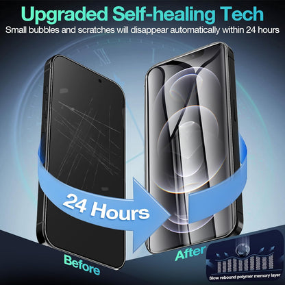 3 Pack Flexible Film Screen Protector for iPhone 12 Pro Max, Non-breakable Soft TPU Hydrogel Film for iPhone 12 Pro Max Screen Protector Film (NOT Glass)