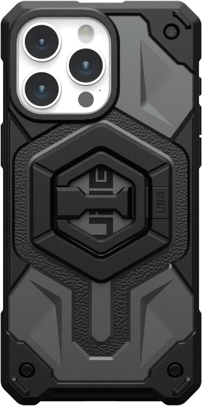 URBAN ARMOR GEAR UAG Magnetic Phone Ring Stand Compatible with MagSafe Magnet, Removable Metal Finger Ring Grip & 360 Rotation Adjustable Kickstand for iPhone 16/15, Galaxy S25, S24, Black/Black