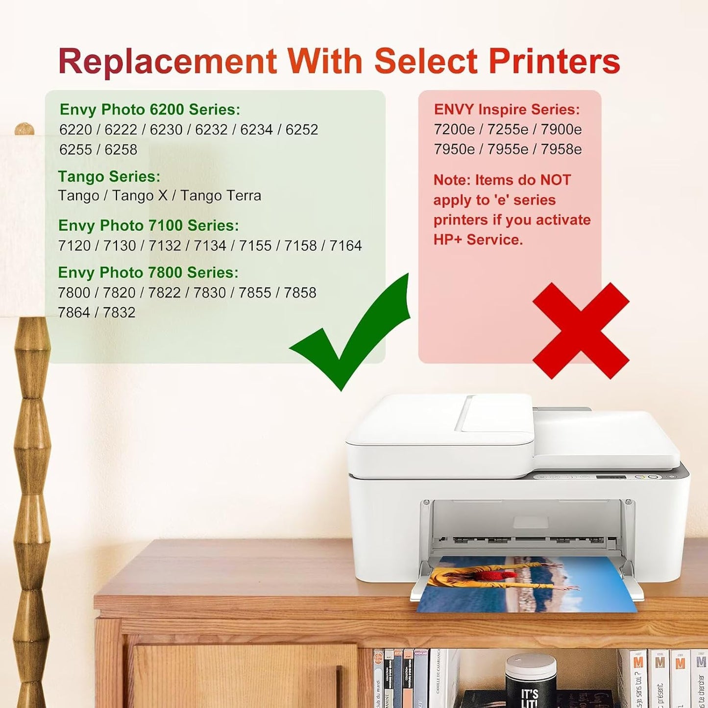 64XL Black and Color Ink Cartridge for HP Ink 64 64XL Ink Cartridge Combo Pack for Envy Photo 7855 7858 7800 7155 7120 Inspire 7255e 7900e 7950e 7955e 7958e Tango Series Printer (1 Black, 1 Color)