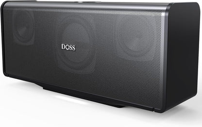 DOSS SoundBox Ultra Bluetooth Speaker with 2.1 Channel Audio, 80W Superior Sound with Deep Bass, Two DSP Technologies, 18H Playtime, BT 5.3, Wireless for Home, Office, Room-Black