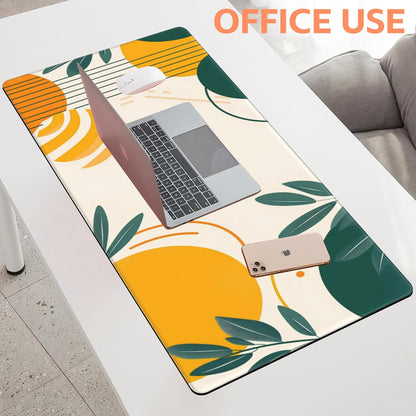 Mouse Pad Large Abstract Shapes and Lines Non-Slip Game Desk Mat with Stitched Edge Laptop Keyboard Desk Pad for Work Home Gaming (35.4 x 15.7 Inches)