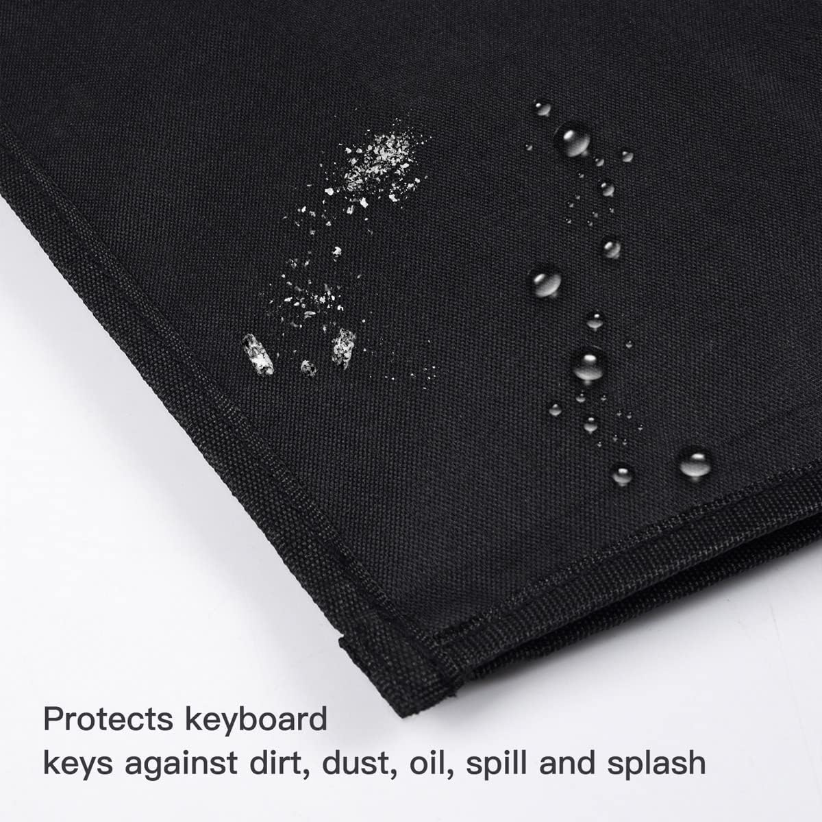 Logitech/Dell/Corsair/Havit/Redragon/Apple Magic Keyboard Dust Cover Pouch Case, Wireless/Wired Computer Gaming PC Keyboard Protector, Black