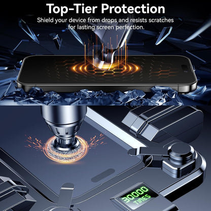 Esanik for iPhone 14 Pro Max Matte Glass Screen Protector [Auto-alignment] Anti-Glare & Anti-Fingerprint,Anti-Reflection,Bubble Free, Smooth as Silk, 2 Pack 9H Glass Screen Cover