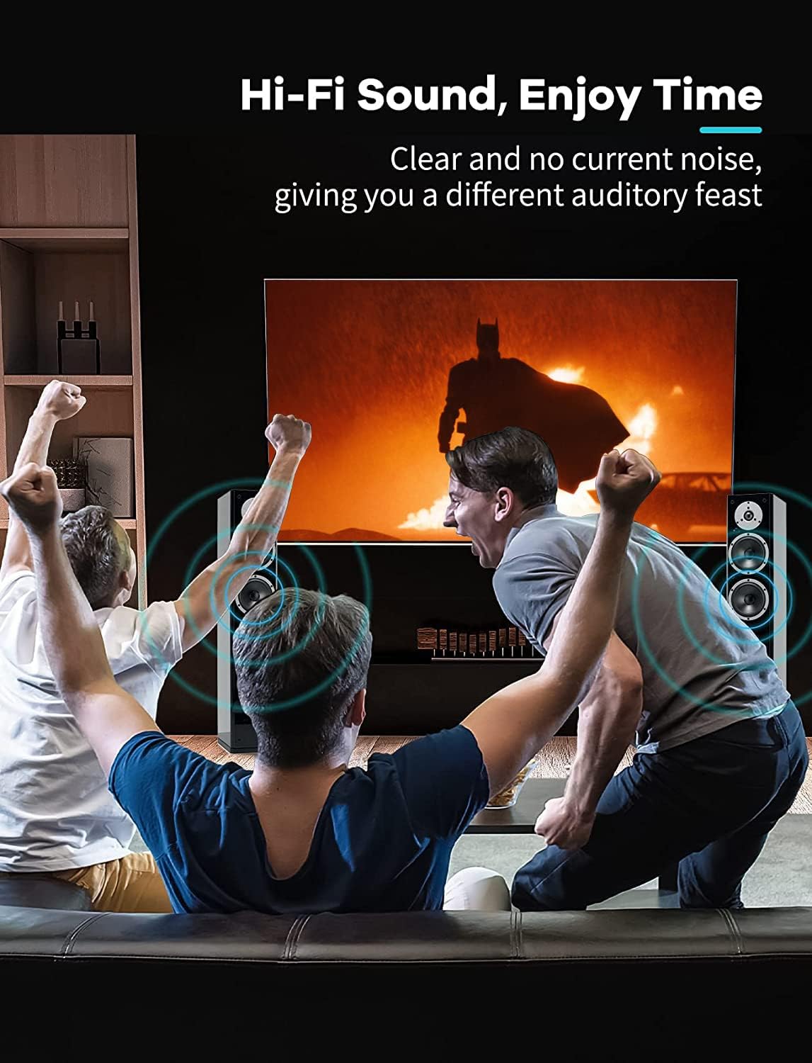 Y.D.F 2-Way Bi-Directional RCA Switch, HiFi AV L/R Sound Channel 1 in 2 Out or 2 in 1 Out, L/R Sound Channel Audio Switcher Splitter RCA Stereo Selector for DVD Stereo Speaker CD Player