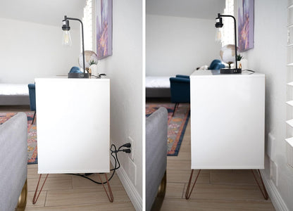 Sleek Socket Original & Patented Ultra-Thin Outlet Concealer With Cord Kit, Flat Extension With Multi Outlets Power Strip, Ideal for Home Improvement, Hide Bulky and Messy Cords