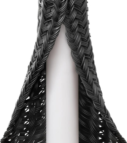 ZhiYo 20ft - 1/4 inch Cable Sleeve, Cord Wrap Wire Protector Tubing for Pets, PC Cable Wrap, Computer Cable Management Sleeve - Black