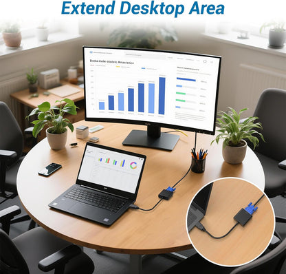 Half-Dozen HDMI to VGA Adapter, 6PCS HDMI to VGA Unidirectional Converter (Male to Female), Compatible with Computers, desktops, laptops, PCs, Monitors, projectors, HD TVs