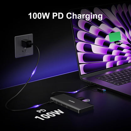 USB C Docking Station 3 Monitors Compatible with Mac/Windows, KOZYC Triple Display Docking Station with 3xHDMI(4k60Hz/30Hz+1080p), 3xUSB 3.0, SD/TF, 100W PD with HDMI Splitter Extend Display 3 Monitor