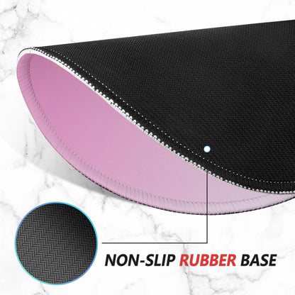 ITNRSIIET Mouse Pad Non-Slip Rubber Base Smooth Surface Stitched Edges Waterproof Durable Compatible with All Mice for Office & Gaming, Desk Accessory, Diameter 8.7 inch, Blush Gradient