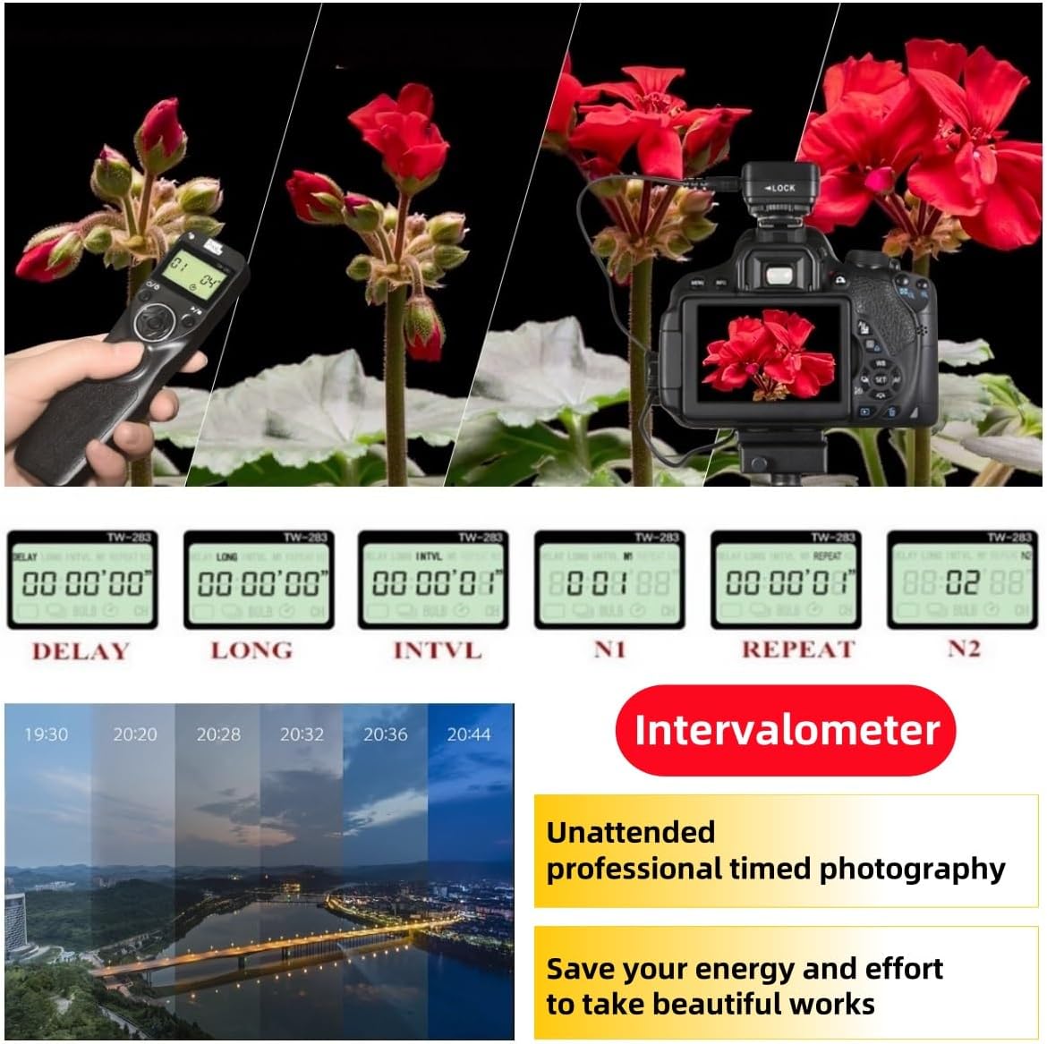 Pixel TW283-S1 Wireless Remote Trigger Timer Intervalometer Compatible with Sony a100 a200 a300 a350 a400 a450 a500 a550 a560 a580 a700 a850 a900 a37 a5 a5 a57 A65 A67 A77 A99 A77II A99II