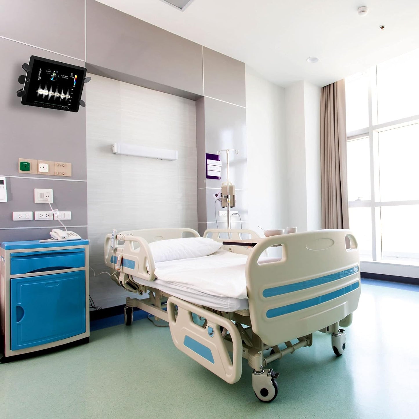 Tablet Wall Mount, Suitable for 7 to 13 inch Tablet PCs, Homes, Classrooms, Medical Places, Business （Black）