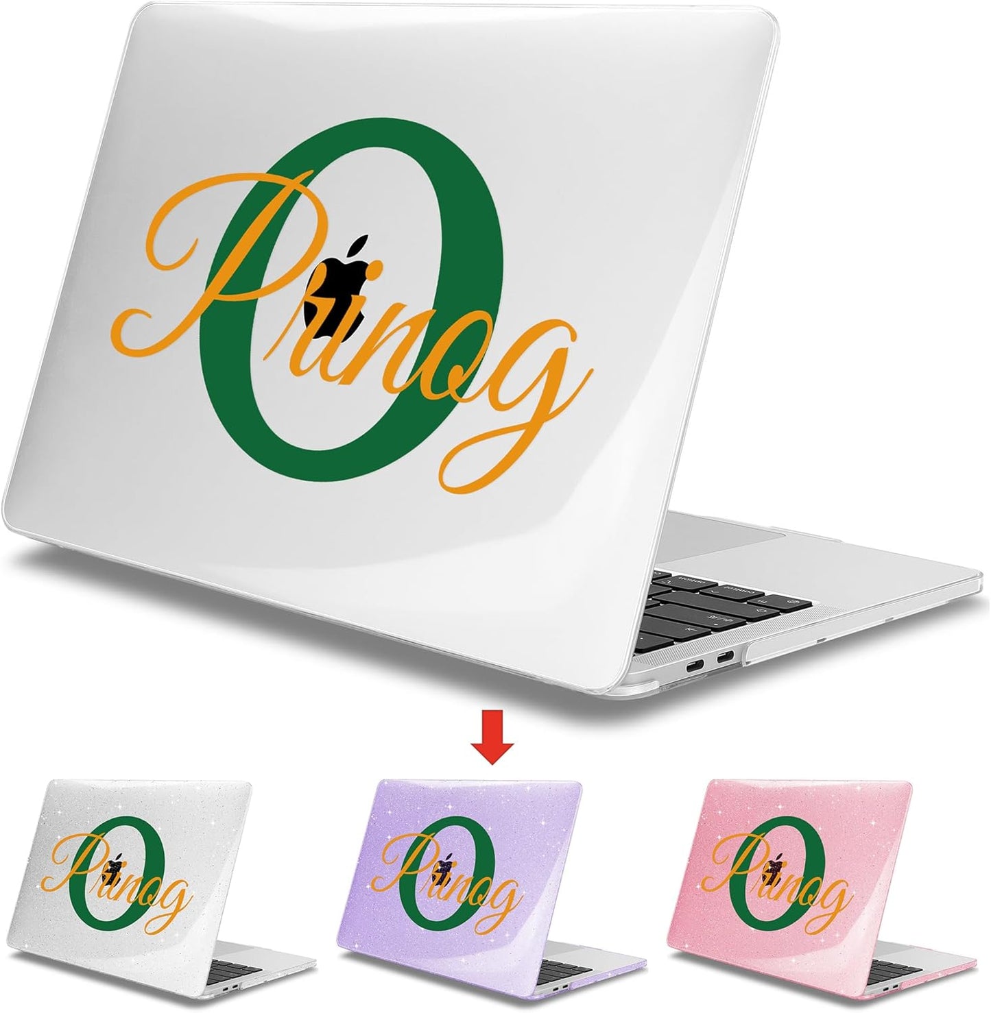 Mektron Customizable Name for MacBook Pro 13-inch Case 2022 2021 2020 Release A2338 M2 M1 A2289 A2251, DIY Plastic Hard Shell Cover for New MacBook Pro 13.3-inch Touch Bar Fits Touch ID