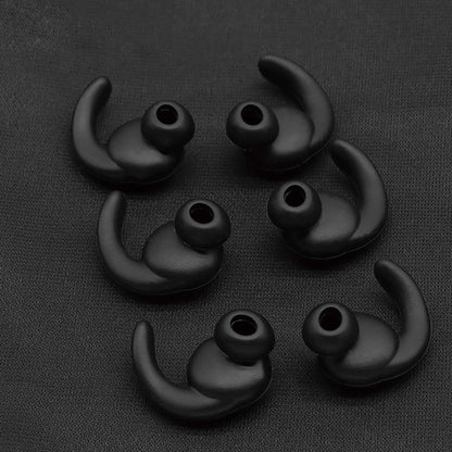3 Pairs (S/M/L) Replacement Anti-Slip Silicone Eartips Earbuds Ear Tips Buds Eargels Compatible for Synchros Reflect BT Sports Wireless in-Ear Earphones (Black)