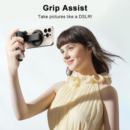 Magnetic Selfie Stick with Remote, 360° Rotation Phone Tripod, 4-in-1 Multifunctional Magnetic Phone Selfie Stick, Mini Portable Extendable Mag Tripod for Cell Phone Video Recording Trave