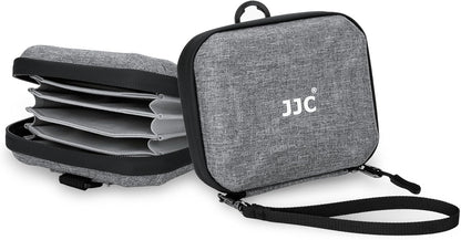 JJC Hard Lens Filter Pouch, 4-Pocket Filter Case for Circular Filter Up to 95mm with Belt Loop, Dustproof & Water-Resistant Camera Filter Storage Wallet for Photography ND UV CPL Filter