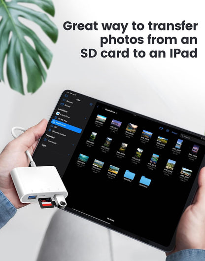 USB C SD Card Reader, Type C 4-Slots Memory Card Adapter with Dual USB Ports, Supports SD, MicroSD, Compatible with iPhone 15,iPhone 16, iPad, Mac, Laptop, MacBook, Android Galaxy