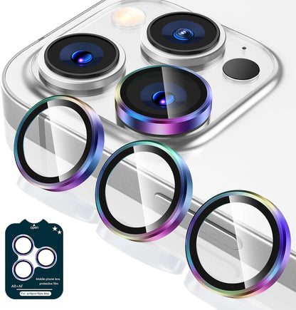 Tensea Camera Lens Protector Compatible for iPhone 16 Pro Max/16 Pro/14 Pro Max/14 Pro, Metal Aluminum Alloy Tempered Glass Cover Camera Screen Protector Accessories, Case Friendly