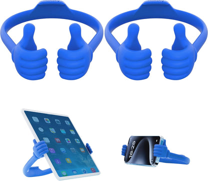 Honsky Thumbs Up 2 Pack Tablet Stands, Compatible with iPad, Samsung Galaxy, iPhone Pro Max, Universal Cute, 2 Pack Blue